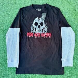 Taco Tuesday Mind Over Matter Long Sleeves Skull Sweatshirt New With Tag Grunge